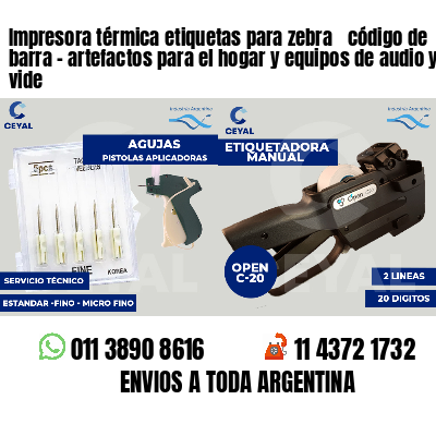 Impresora térmica etiquetas para zebra  código de barra - artefactos para el hogar y equipos de audio y vide